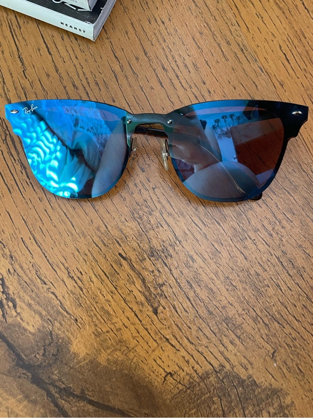 Ray-Ban Women's Blue Mirrored Cat Eye Sunglasses